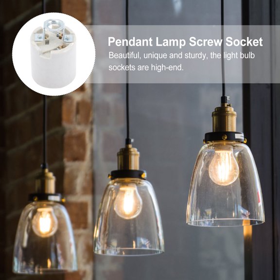 OULII 4Pcs Socket Bulb Holder Beige E26 Light Socket Base for Modern Industrial Lamp Use