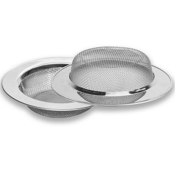 OULII Sink Covers 4Pcs Silver 3.1X3.1in Stainless Steel for Kitchen Bathroom Drain Strainer