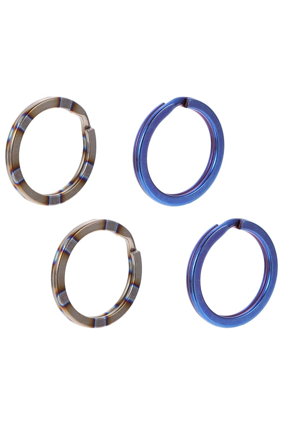 4Pcs Titanium Alloy Keychain Rings Kit Assorted Colors Durable for DIY Key Chains Hanging Keys and Accessories
