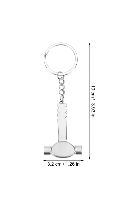 4-Pack Hammer-Shaped Keychains Compact Keyring Bag Charm Hanging Decor Gift for Backpack Accessories