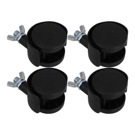 OULII 4Pcs Utility Cart Wheels Black Stem Caster Wheels for Easy Mobility and Secure Base