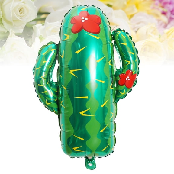OULII Cactus Party Aluminum Foil Ball Green 4Pcs