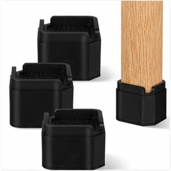 OULII Versatile Furniture Risers Black PP Resin Tpu Adjustable 4Pcs