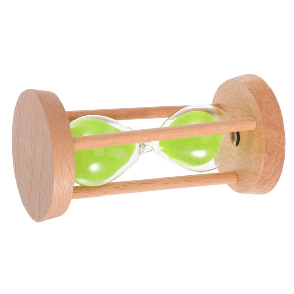 OULII Stylish Green Wooden 5-Minute Timer for Home, Exercise, and Office Use