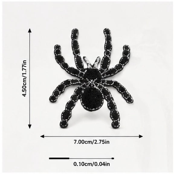 OULII 5 Pcs Embroidered Spider Patch Sew on Clothing Decor Applique