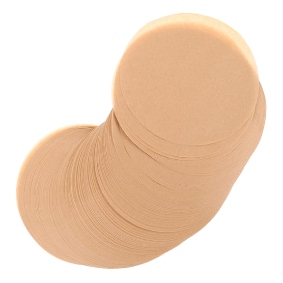 OULII 500Pcs Disposable Cup Cover Light Brown Paper Sealing Film for Coffee Bubble Tea Cups