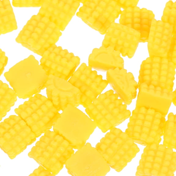 OULII  Realistic Fake Corn Decor, Yellow PVC, Lifelike Design for Home and Craft 50Pcs