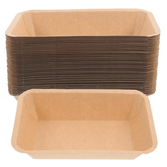 OULII 50Pcs Rectangular Paper Plates for Crawfish and Seafood at Restaurants