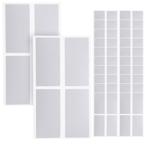 OULII 50Pcs Scratch Off Sticker Labels Plated Silver DIY Peel and Stick for Event Prize Reveal