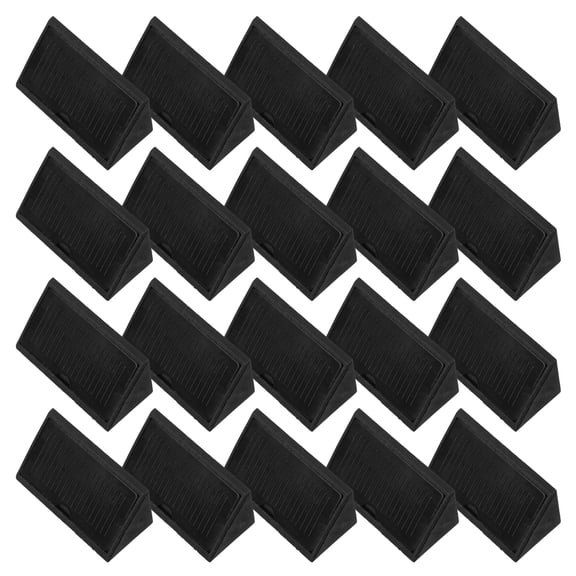OULII 50Pcs Thickened Black Corner Brackets for Wood Shelves with Screw Cover Design