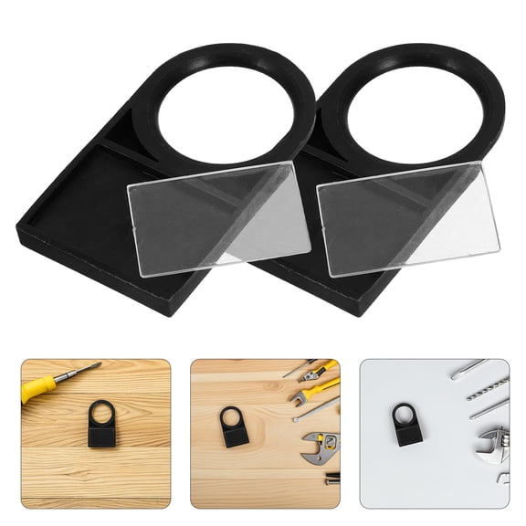 OULII 50Pcs Electrical Switch Identification Board Black Plastic for Industrial Panels