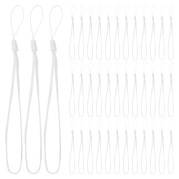 OULII 50Pcs White Wrist Strap Lanyard Multipurpose Phone Keychain Hanging Rope for Camera Use