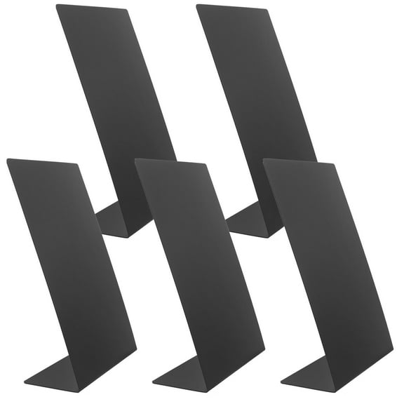 OULII 5Pcs Acrylic Food Display Signs Black for Weddings and Parties