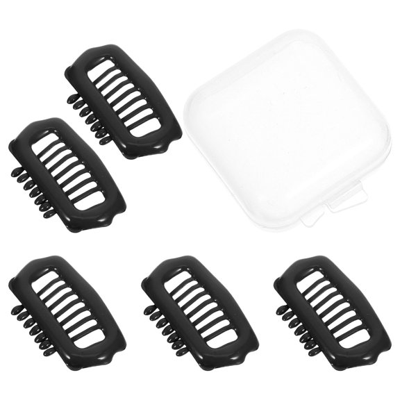 OULII 5Pcs Black Dog Hair Claw Clips with Stable Nose Bridge and Lightweight Comfortable Design