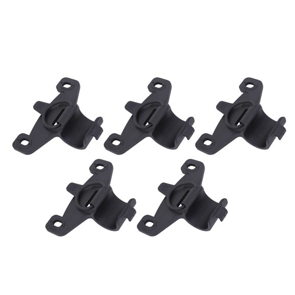 OULII 5Pcs Black Pump Retaining Bracket with Nylon Mount and Silicone Wrap Band for Bike Inflator