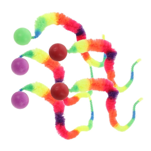 OULII Cat Bouncy Balls Chasing Toy 5pcs