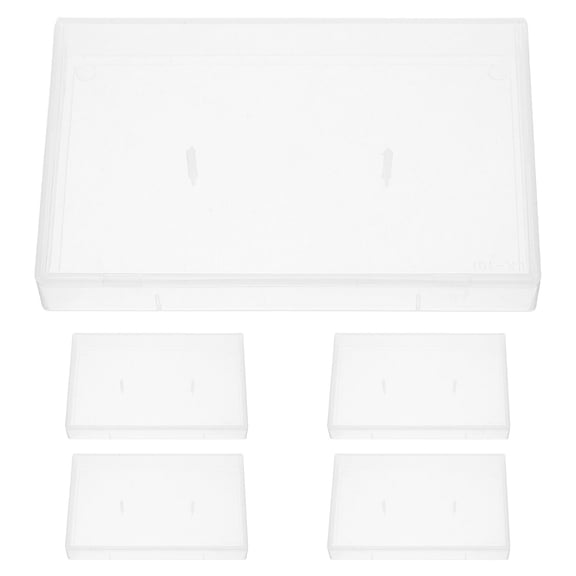 OULII 5Pcs Cassette Storage Box with re Edge for Home Use