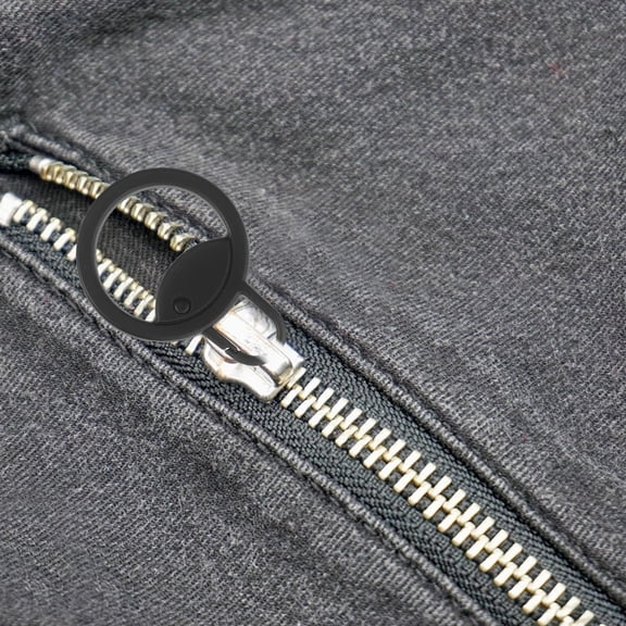 OULII 5-Pack Black Zinc Alloy Round Zipper Pulls for Backpacks, Luggage, Jackets - Sleek Design Accessories
