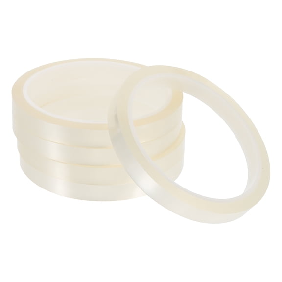 OULII 5-Pack Transparent PET Insulation Tape for Projects, 11.8mm x 0.4mm x 1299.2in, and Versatile