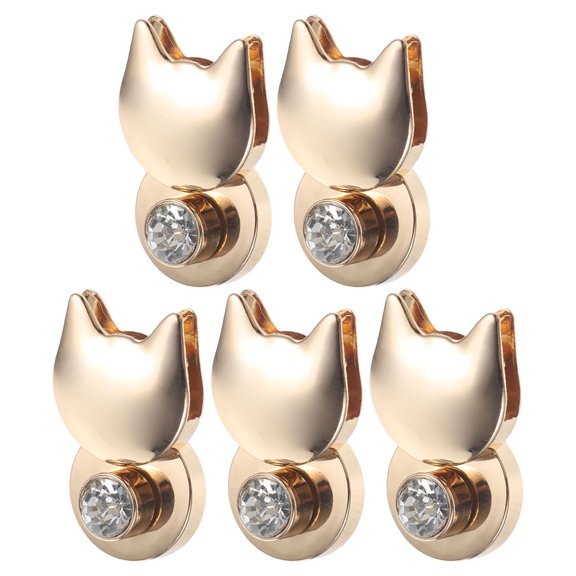 OULII 5Pcs Metal Purse Push Locks Cat Design for Handbags Small Bag Replacement Locks