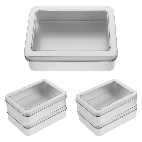 OULII  Elegant Craftsmanship Metal Storage Organizer with Clear Lid for Home