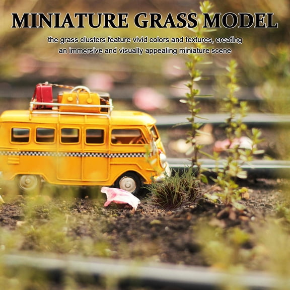 OULII  Lifelike Artificial Grass, Multi-Color, Ideal for Dioramas, Decorative, Sturdy Materials, 5Pcs