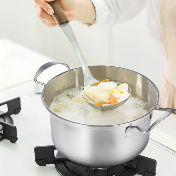 OULII 5-Piece Stainless Steel Stockpot Set with Lids, Double Handles, Induction Ready Cookware for Kitchen Cooking