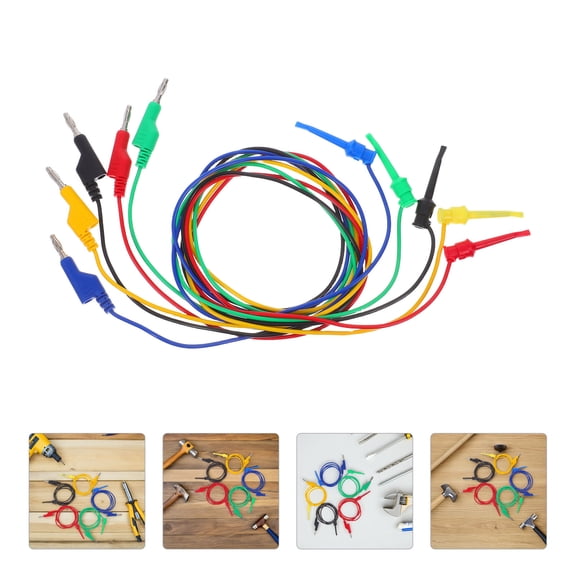 OULII 5-Pack Volt Meter Test with Assorted Color PVC Insulation for Accurate Laboratory and Electrical Measurement Tasks