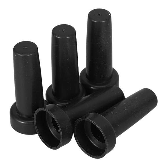 OULII 5pcs Black Plastic Umbrella Tip Caps Replacement for Stick Umbrellas