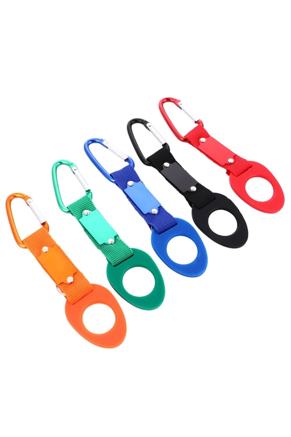 5Pcs Outdoor Water Bottle Carrier Clip with Key Ring for Plastic and Glass Bottles