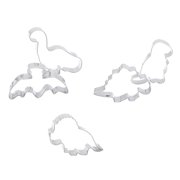OULII 5pcs Dinosaur Cookie Cutters Set, Stainless Steel Biscuit Molds