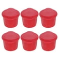thumbnail image 1 of OULII 6Pcs Red Silicone Bottle Stoppers Wine Saver Caps Airtight Reusable Bottle Cover for Beverages, 1 of 8