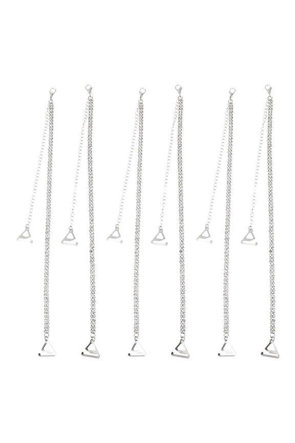 6 Pieces Adjustable Shoulder Strap for Tops Non Slip Rhinestone Dress Accessories for Women