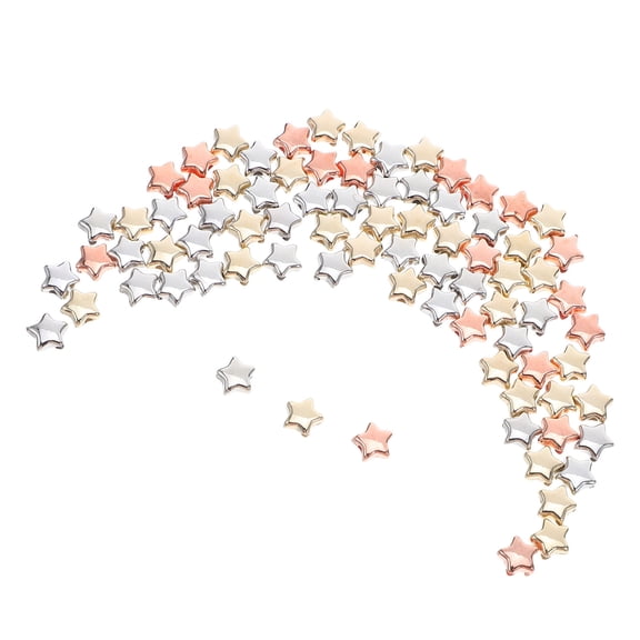 OULII Plastic Star Spacer Beads, Assorted Color, Durable Electroplating, for DIY Jewelry (600Pcs)