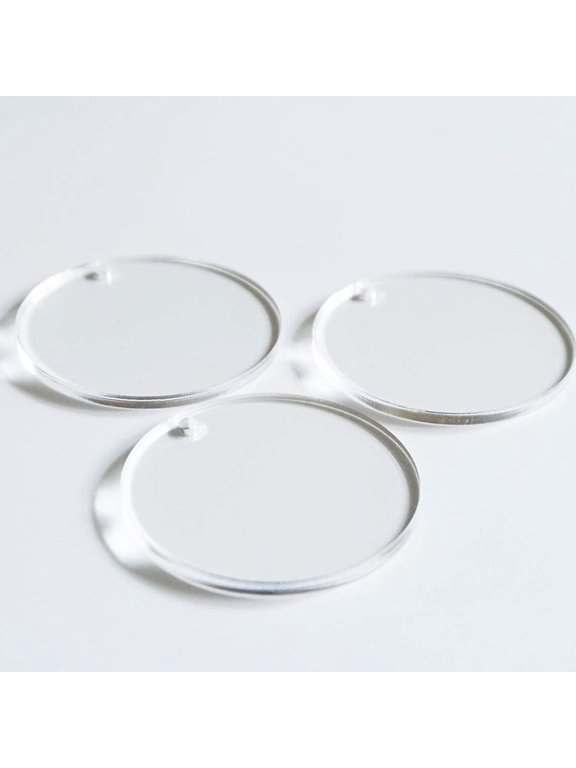 60Pcs Clear Acrylic Keychain Blanks with Smooth Rounded Edges for Custom Decor