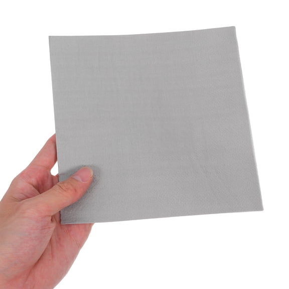 OULII 60Pcs Decorative Paper Napkins Dark Grey Double Layer Disposable for Holiday and Bbq Events