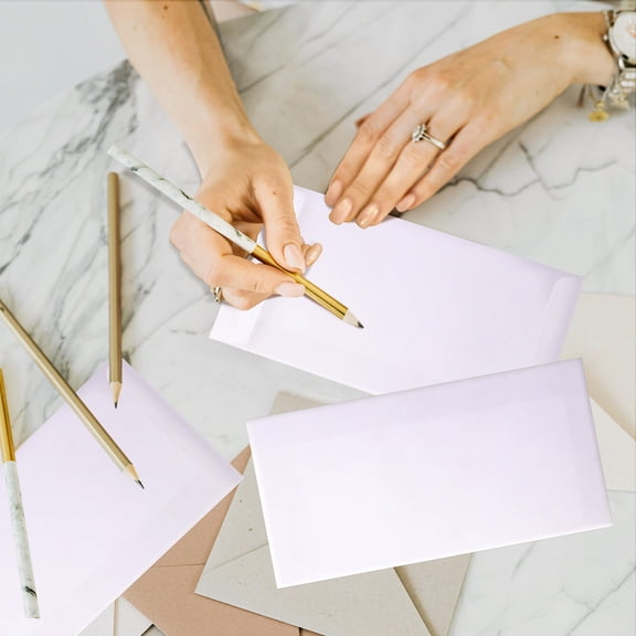 OULII 60Pcs White Multifunction Paper Envelopes Large Capacity for Cards and Letters