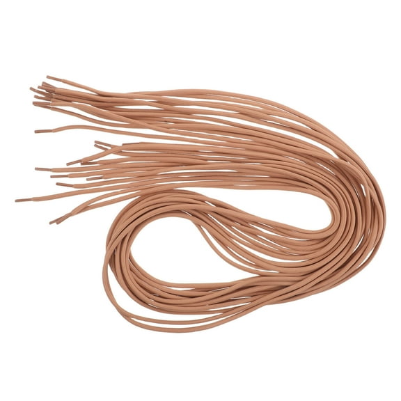 OULII Light Brown Round Polyester Laces for Hiking Boots and Outdoor Sports 6Pair