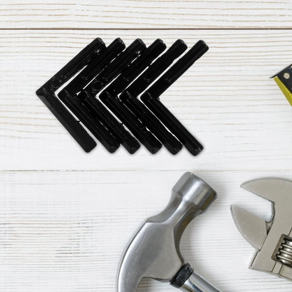 OULII 6Pcs Aluminum Extrusion Hardware Studs Black L Shape Corner Bracket for 3D Printers