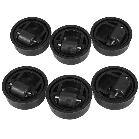 OULII 6Pcs Black Silent Rolling Wheels Embedded Design Furniture Casters for Home Use