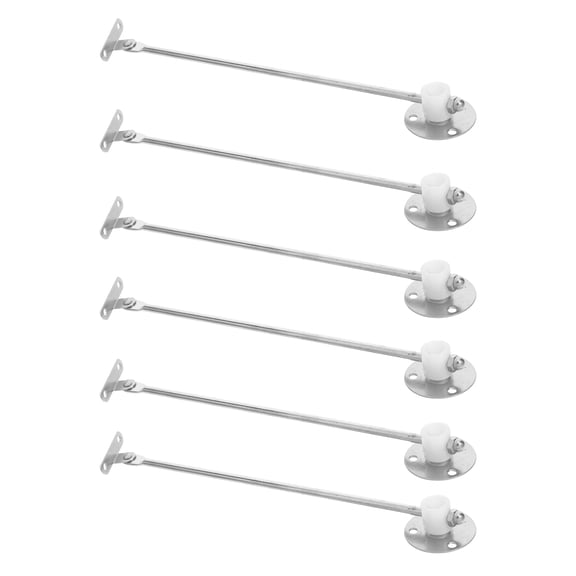 OULII 6Pcs Cabinet Door Support Rod Heavy Duty Silver Metal Drop Down Hinges for Kitchen Cabinets
