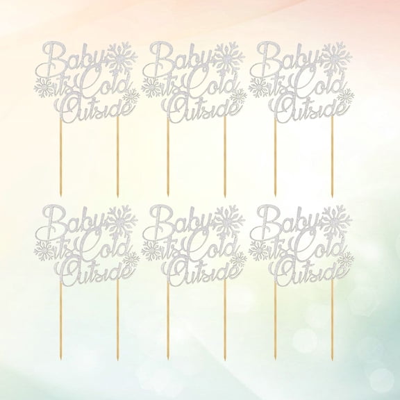 OULII 6Pcs Cake Letters Decoration Multi Paper Cupcake Topper for Special Occasions