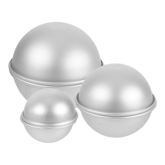 OULII 6Pcs Nonstick Aluminum Half Sphere Cake Mold for Baking and Craft Making