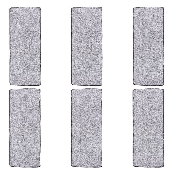 OULII 6Pcs Grey Fiber Mop Pads Replacement for Flash Speed Mop Reusable and Washable