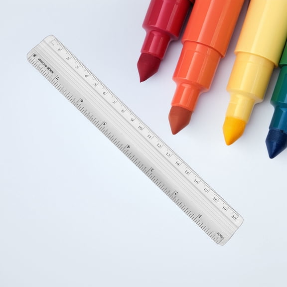 OULII 6Pcs Machinist Tool Aluminum Rulers Heavy Duty Metal Rulers for Office and Engineering