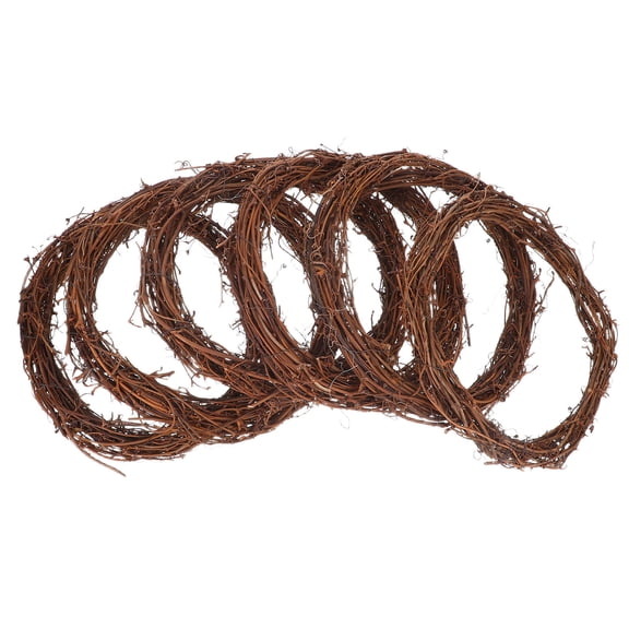 OULII 6Pcs Natural Rattan Wreath Forms for Handmade Wreath Decor Indoor Outdoor Use