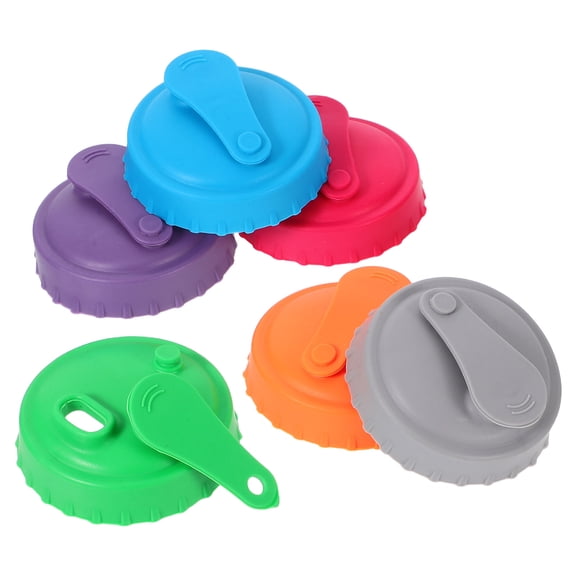 OULII Silicone Can Covers Set of 6, Multipurpose Airtight Sealing Lids for Cans, Food Storage and Freshness