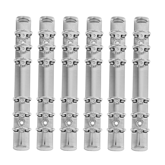 OULII 6Pcs Silver Binder Clips Silver Stainless Steel Organization Work Accessories