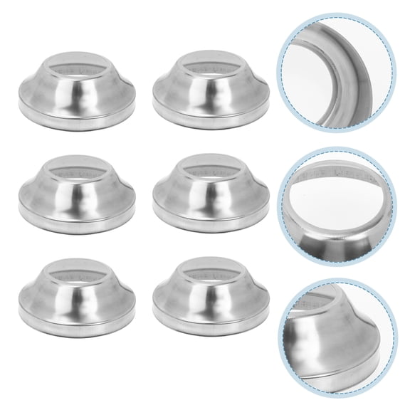 OULII 6Pcs Stainless Steel Metal Post Base Round Railing Column Wrap for Home Decks
