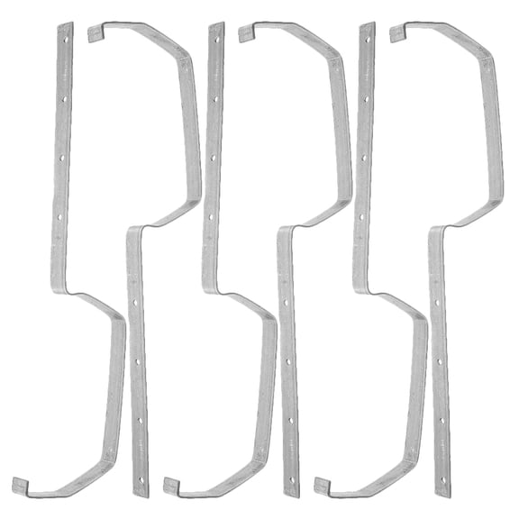 OULII  Silver Iron Rain Gutter Brackets for Hanging Efficient Water Management
